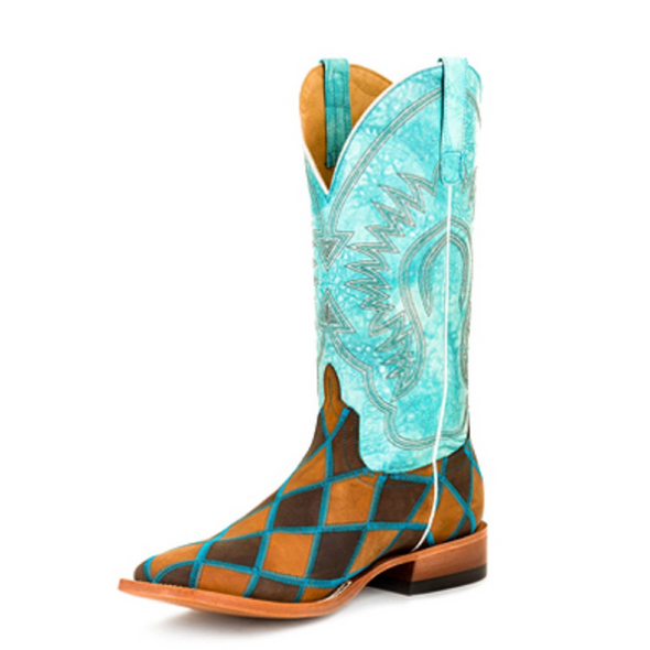 HORSE POWER PATCHWORK TURQUOISE - BOOT KIDS BOYS - K-1055