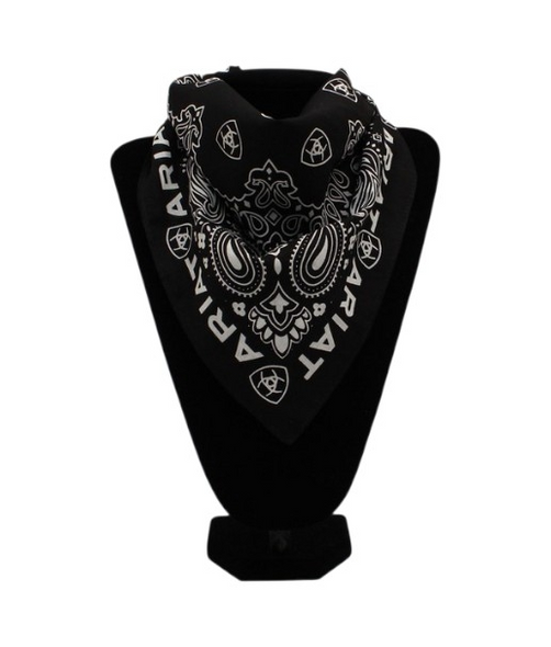 ARIAT 22" X 22" COTTON BANDANA BLACK - ACCESSORIES OTHER  - A1109001