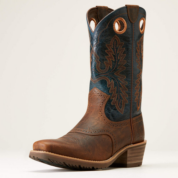 ARIAT HYBRID ROUGHSTOCK FIERY BROWN - BOOT MENS WESTERN - 10046831