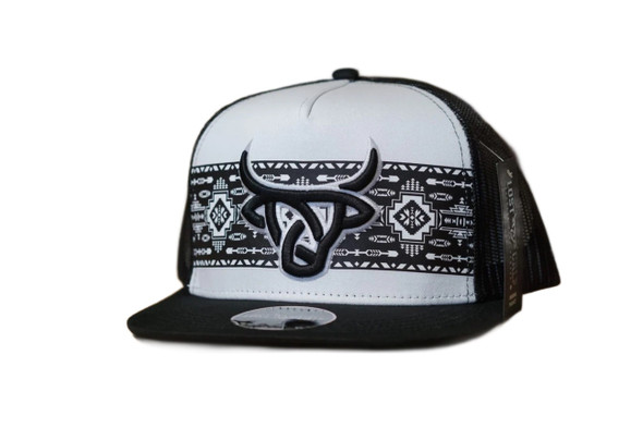 LOST CALF SHIMA WHITE BLACK FLAT - HATS CAP  - SHIMA WHITE BLACK FLAT