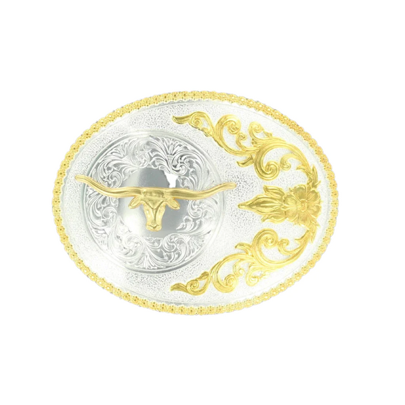 NOCONA GOLD BIG OVAL LONGHORN - ACC BUCKLE  - 3756413