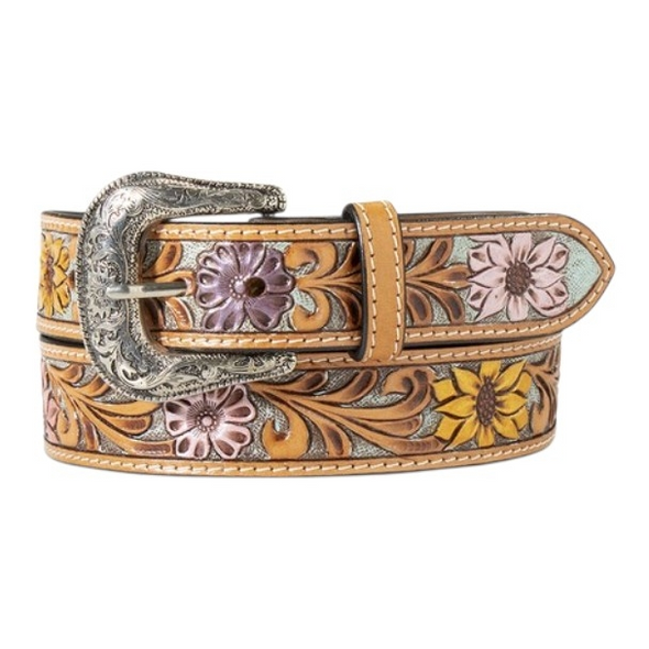 ARIAT SUNFLOWER DAISY HAND TOOLED - ACCESSORIES BELT LADIES - A1566197