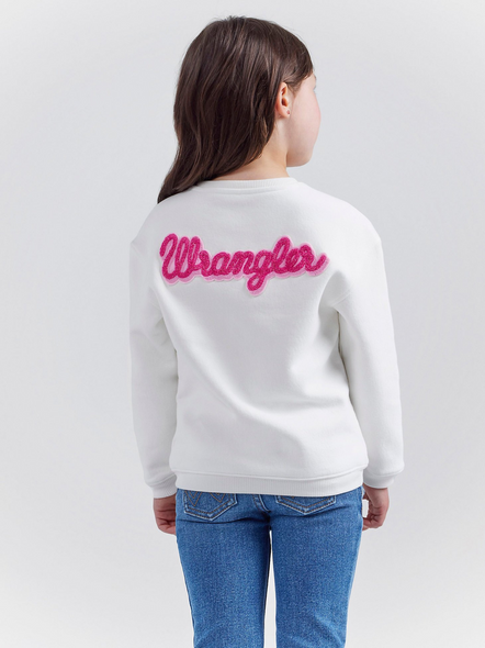 WRANGLER BARBIE PINK LOGO SWEATSHIRT - KIDS GIRLS SHIRT - 112344879