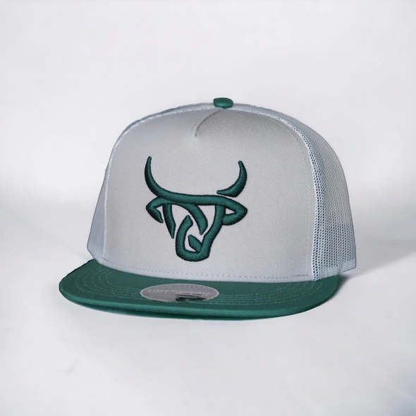 LOST CALF 3D LOGO GREEN TAN - HATS CAP  - FOREST FLAT