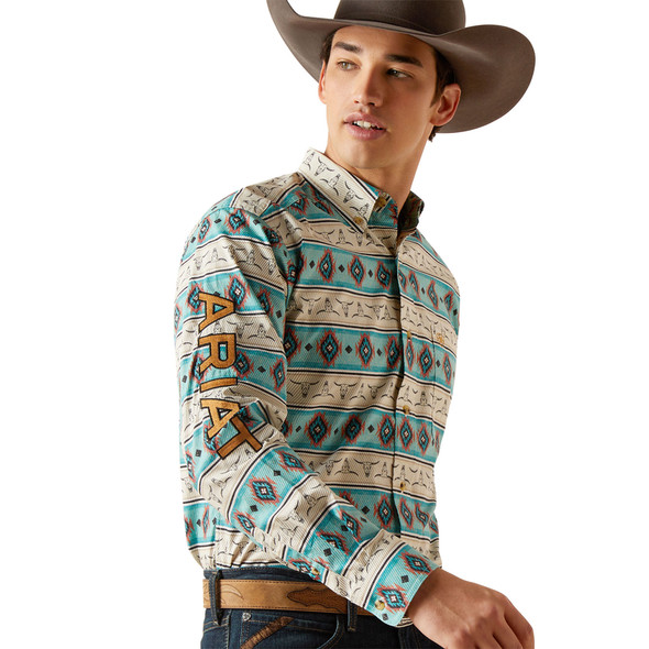 ARIAT TEAM LOGO CRUZ SANDSHELL PRINT - MENS SHIRT  - 10047347