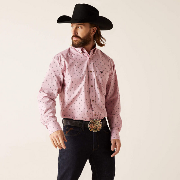 ARIAT EZEKIEL CLASSIC LIGHT PINK - MENS SHIRT  - 10047186