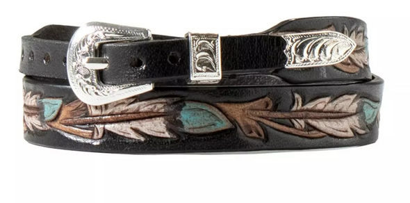 TWISTER TOOLED PAINTD FEATHERS HATBAND - HATS ADD-ONS  - 0280901
