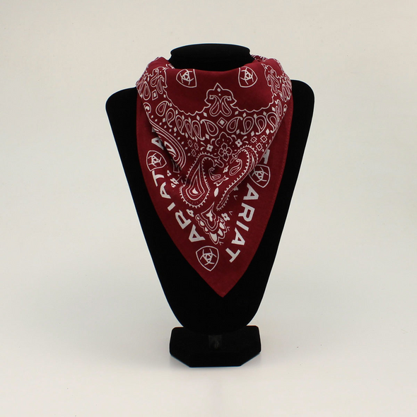 ARIAT 22" X 22"  BANDANA BURGUNDY - ACCESSORIES OTHER  - A1109009