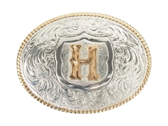 CRUMRINE OVAL INITIAL H BUCKLE - ACC BUCKLE  - C10380-H