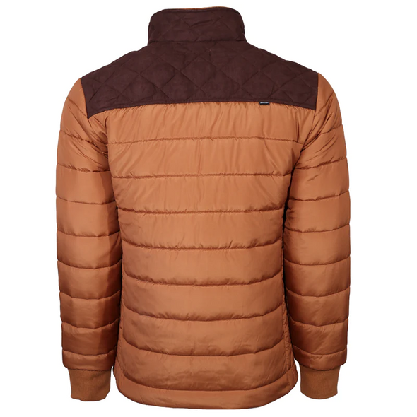 HOOEY PUFFER  BROWN TAN YOKE - MENS JACKET  - HJ117TNBR