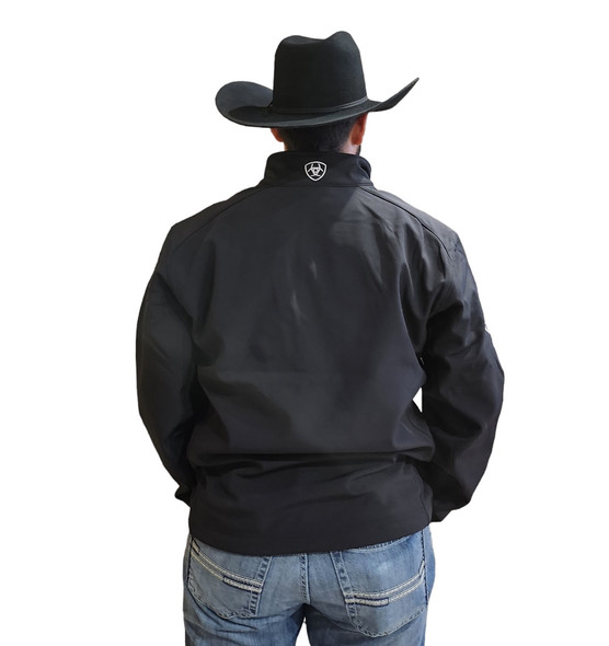 ARIAT LOGO 2.0 SOFTSHELL BLACKMAROON - MENS JACKET  - 10048188