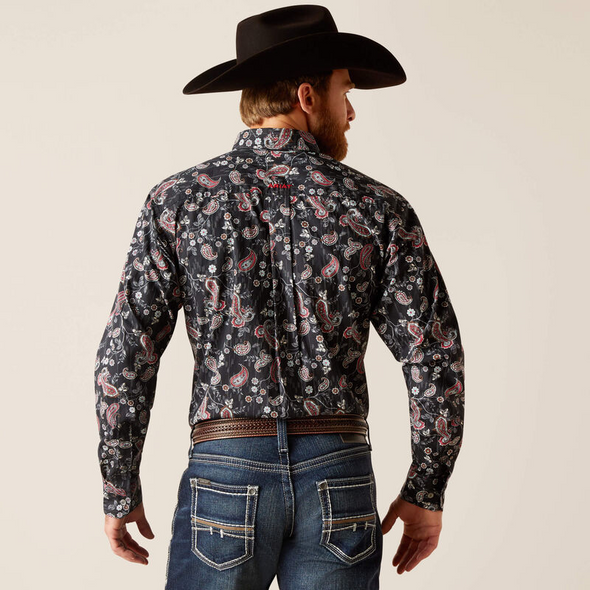 ARIAT NORWARD FITTED BLACK PAISLEY - MENS SHIRT  - 10047375