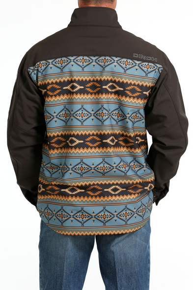 CINCH BROWN BLUE AZTEC STRIPE - MENS JACKET  - MWJ1583004