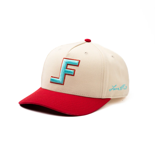 LANE FROST KHAKI WITH RED TEAL LOGO - HATS CAP  - FLANK