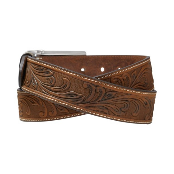 TONY LAMA 1 1/2 BARK STOCKYARD - ACCESSORIES BELT MEN - C42859