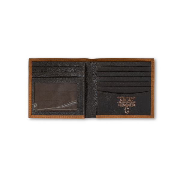 ARIAT BIFOLD STITCH USA FLAG BROWN - ACCESSORIES WALLET  - A3545602
