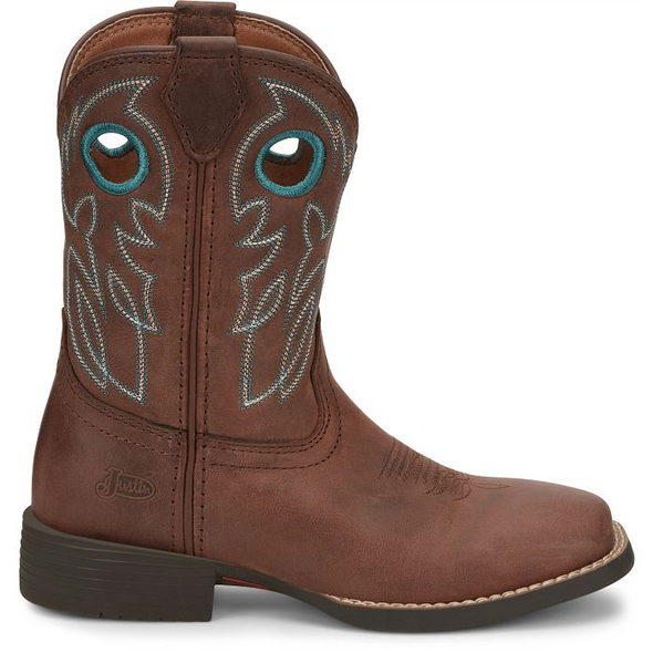 JUSTIN  CANTER JUNIOR CHESTNUT COWHIDE - BOOT KIDS BOYS - JK7522