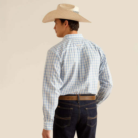 ARIAT SKY BLUE FITTED WRINKLE FREE - MENS SHIRT  - 10048400