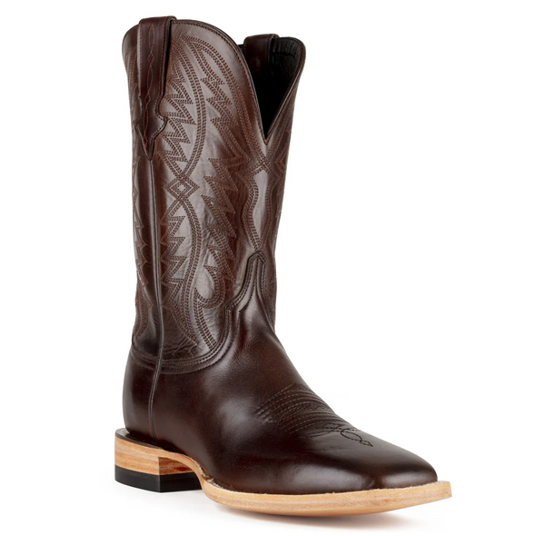 RESISTOL CHOCOLATE HARMAN SQUARE TOE - BOOT MENS WESTERN - RB0509082SS