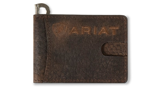 ARIAT MONEY CLIP BULL HIDE BROWN - ACCESSORIES WALLET  - A3554602