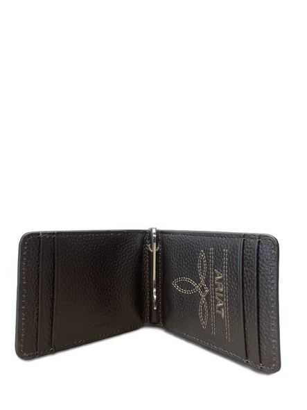 ARIAT MONEY CLIP BULL HIDE BROWN - ACCESSORIES WALLET  - A3554602