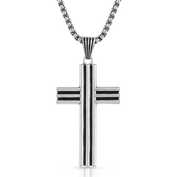 MONTANA SILVERSMITHS TRINITY LINES CROSS - ACCESSORIES JEWELRY NECKLACE - NC5273