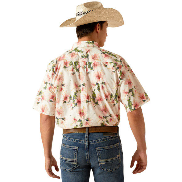 ARIAT THEODORE APRICOT BLUSH PRINT - MENS SHIRT  - 10048371