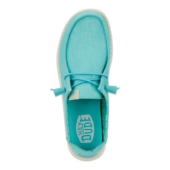 HEY DUDE WENDY STRETCH CANVAS TURQUOISE - FOOTWEAR LADIES  - 40902-440