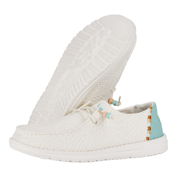 HEY DUDE WENDY BOHO CROCHET OFF WHITE - FOOTWEAR LADIES  - 41040-1LB