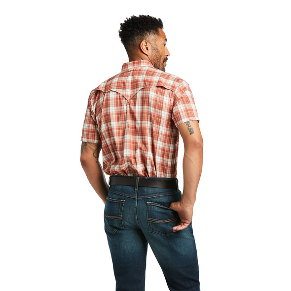 ARIAT VENTTEK BAKED CLAY PLAID - MENS SHIRT  - 10039571