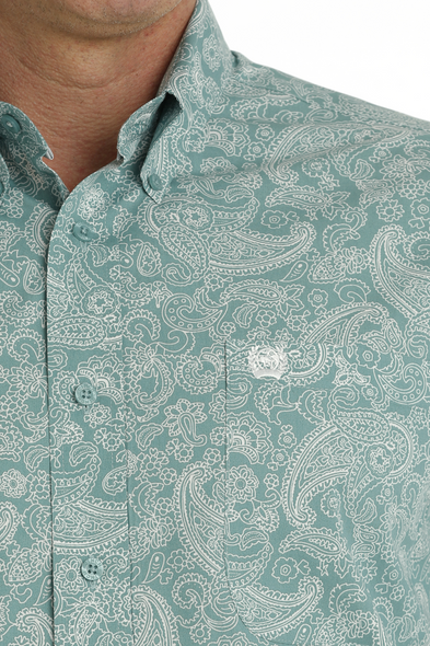 CINCH TURQUOISE PAISLEY PRINT - MENS SHIRT  - MTW1105704