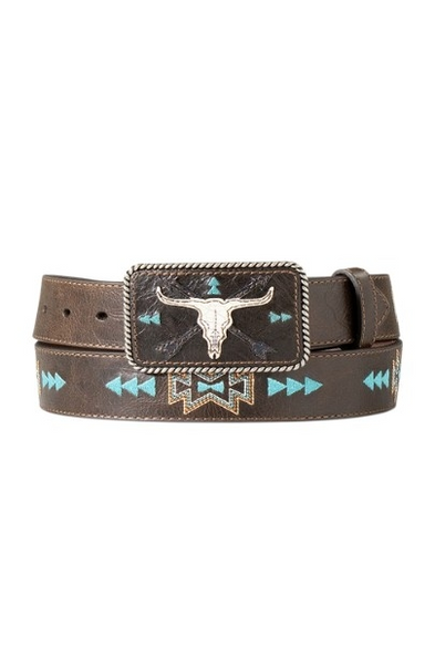 ARIAT COW SKULL SOUTHWEST ARROW - ACCESSORIES BELT LADIES - A1565834