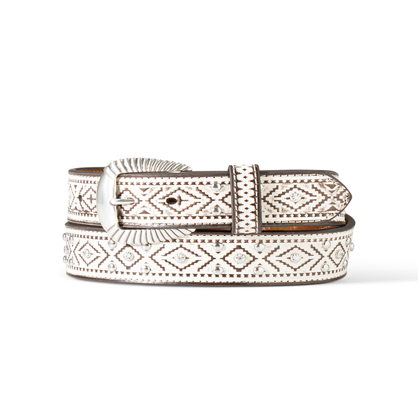 ARIAT SOUTHWEST WHITE STUD ACCENT - ACCESSORIES BELT LADIES - A1565905