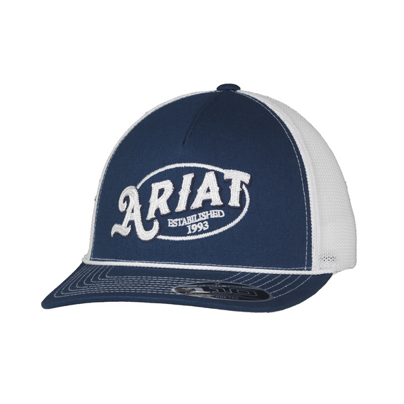 ARIAT NAVY WHITE ROPE ACCENT LOGO - HATS CAP  - A300086603