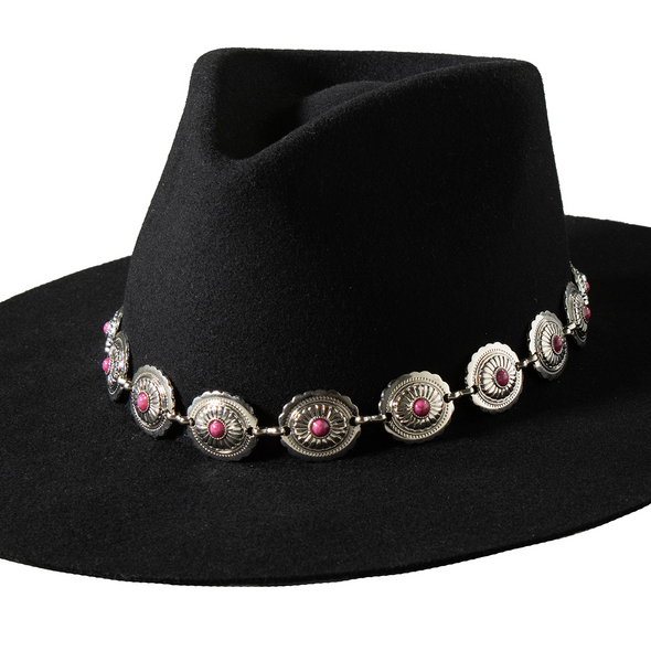 3-D BELT CONCHO STONE PINK - HATS ADD-ONS  - D740001730