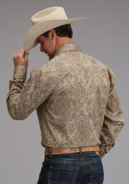 STETSON DESERT PAISLEY PRINT - MENS SHIRT  - 11-001-0425-2054BR