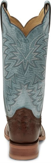 JUSTIN  RALSTON BROWN SMOOTH OSTRICH - BOOT LADIES  - JE702