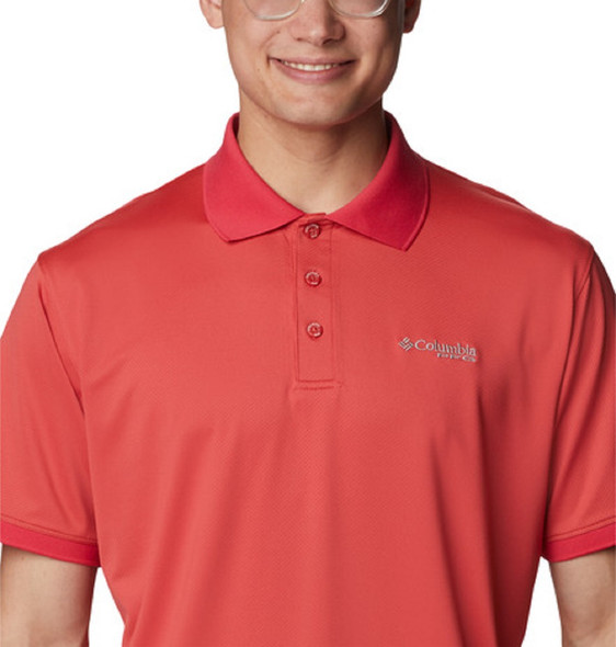 COLUMBIA TAMIAMI POLO SUNSET RED - MENS POLO  - 2033201683