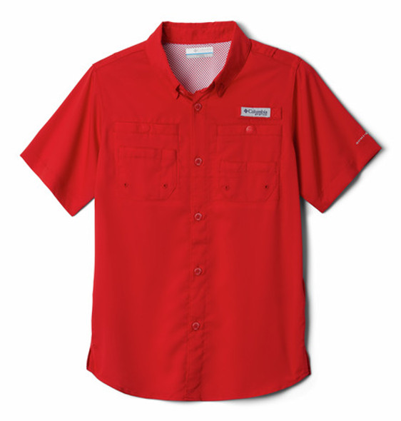 COLUMBIA BOYS TAMIAMI SHIRT SPARK RED - KIDS BOYS SHIRT - 1675321696