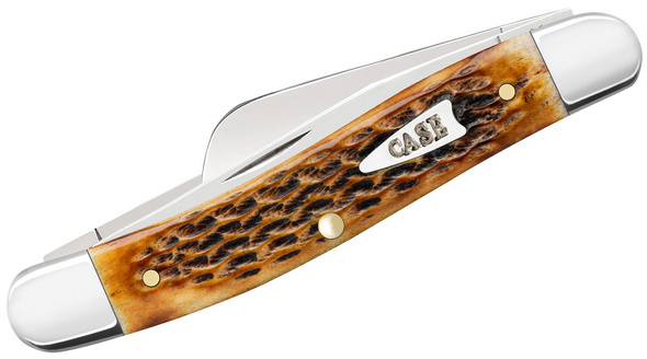 CASE BURNT AMBER BONE ROGERS - ACC KNIVES  - 10778