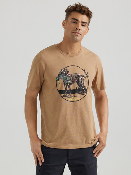 WRANGLER CINNAMON SWIRL HEATHER - MENS TEE  - 112345500