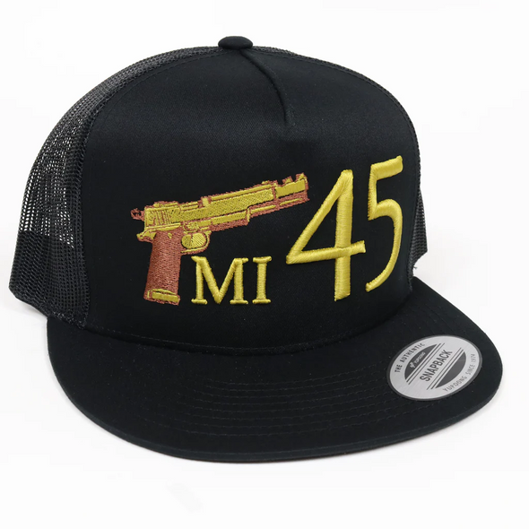 EL VIEJON MI 45 BLACK FLAT - HATS CAP  - MI 45 BLACK