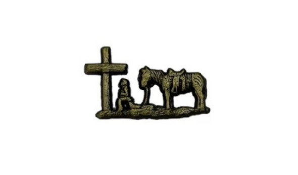 CACTUS RANCH PRAYING COWBOY PACK OF 3 - ACCESSORIES HAT CAP PINS  - CRHP-14