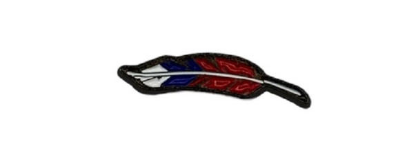 CACTUS RANCH RED WHITE BLUE FEATHER - ACCESSORIES HAT CAP PINS  - CRHP-23