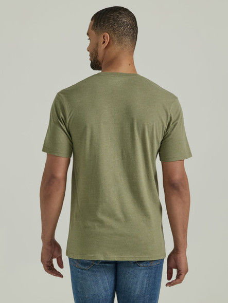 WRANGLER TROPICAL CACTUS ARMY GREEN - MENS TEE  - 112346609