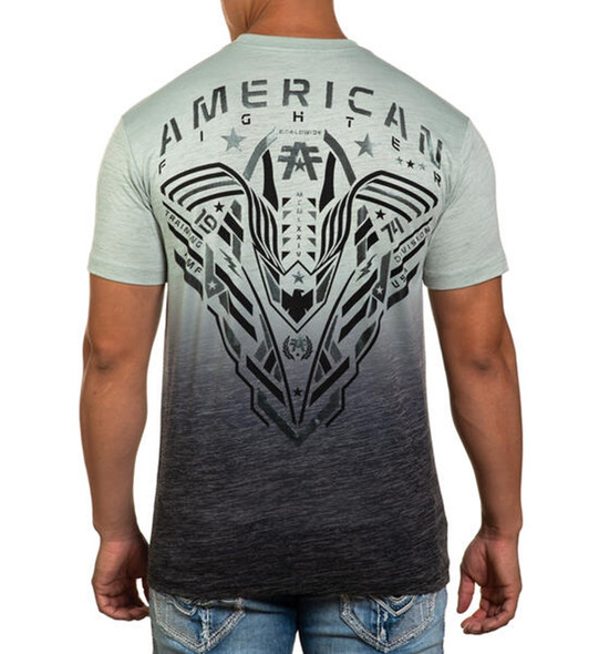 AMERICAN FIGHTER HOLLINS ICEBERG GREEN BLUE - MENS TEE  - FM15114