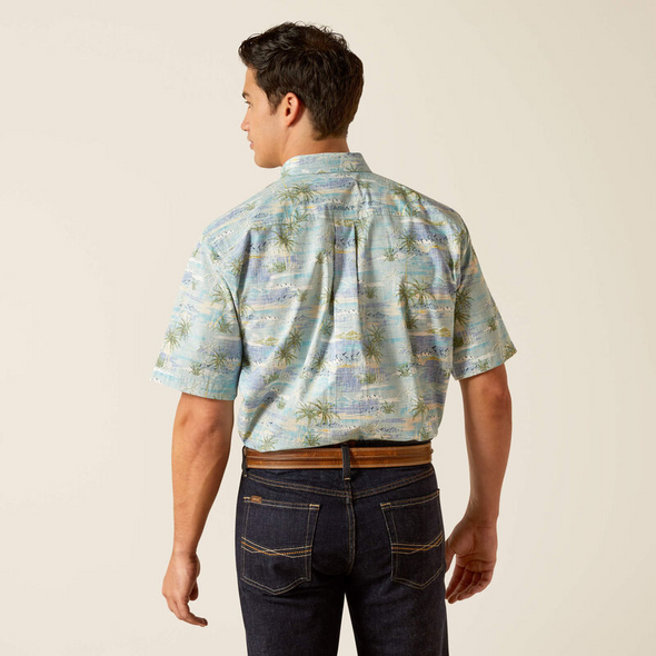 ARIAT EDWIND BLUE HEAVEN PRINT - MENS SHIRT  - 10051259