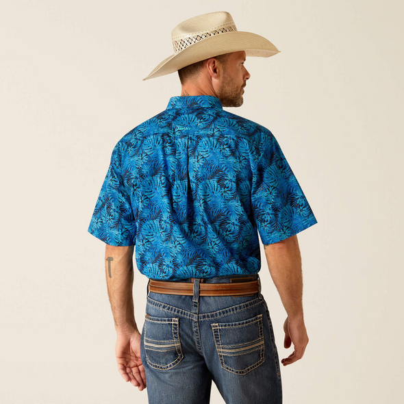 ARIAT WF KYLO CLASSIC FIT BLUE PRINT - MENS SHIRT  - 10051243