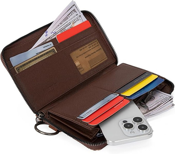 WRANGLER LIGHT COFFEE WESTERN WALLET - LADIES PURSES  - WG2202-W006CF