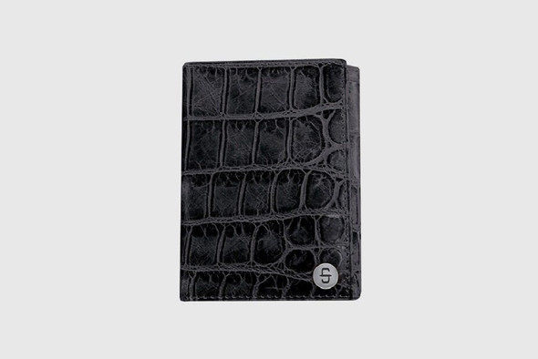 STETSON BLACK CROCODILE PRINT TRIFOLD - ACCESSORIES WALLET  - 9801001-001